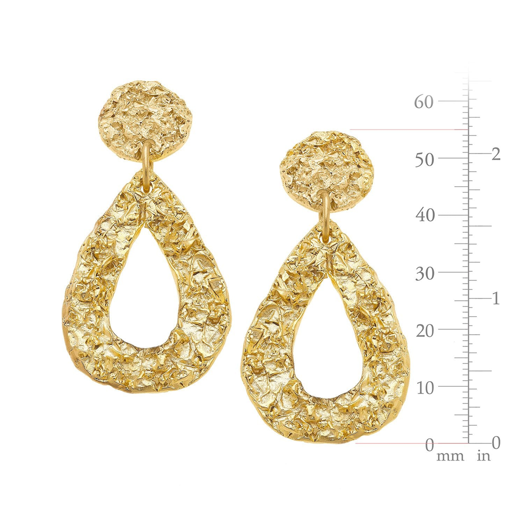 Susan Shaw Triple Gold Plated Belle Teardrop Earrings
