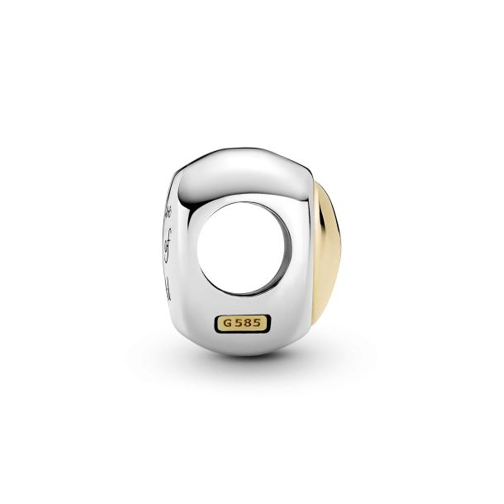 Pandora Moments Domed Golden Heart Charm