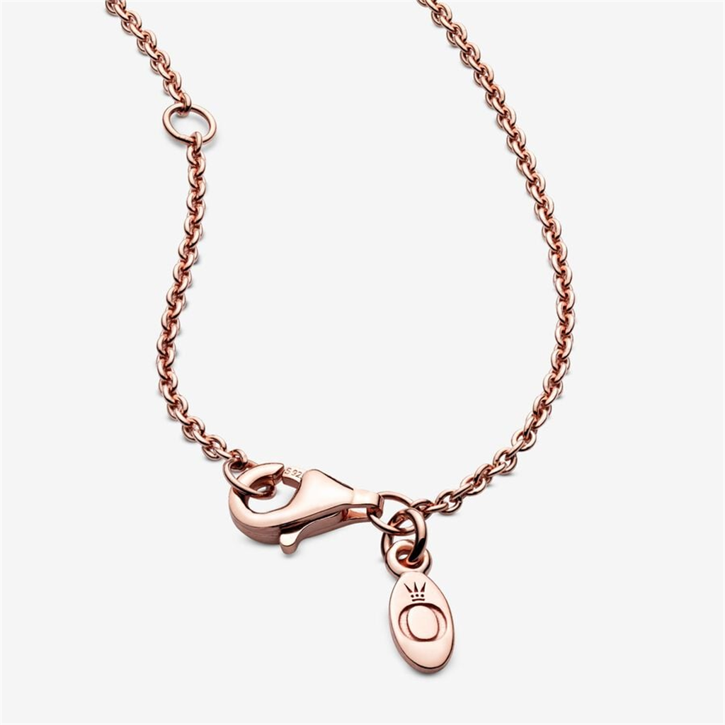 Pandora Moments Adjustable Classic Cable Chain Necklace Rose 90 cm