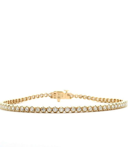 14K Yellow Gold Diamond Tennis Bracelet