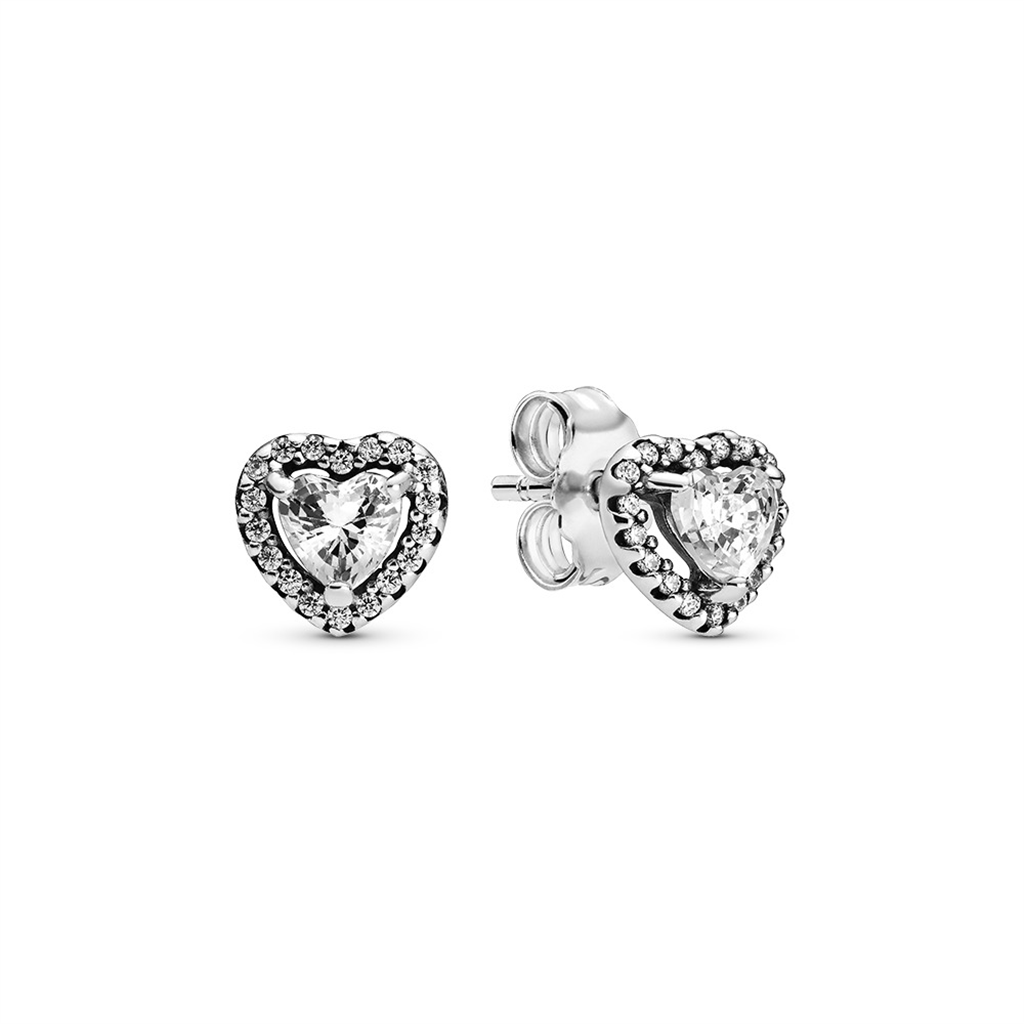 Pandora Elevated Heart Stud Earrings
