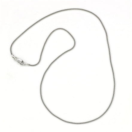 20" Popcorn Chain Sterling Silver Oxidized Pop Corn Chain