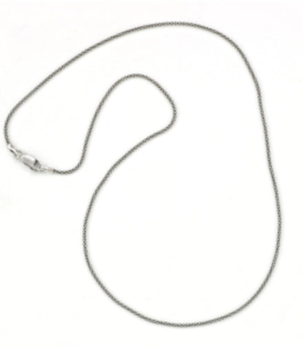 20" Popcorn Chain Sterling Silver Oxidized Pop Corn Chain