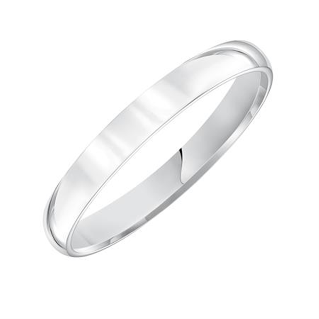 Frederick Goldman14K White Gold Low Dome Comfort Fit Wedding Band Size 8