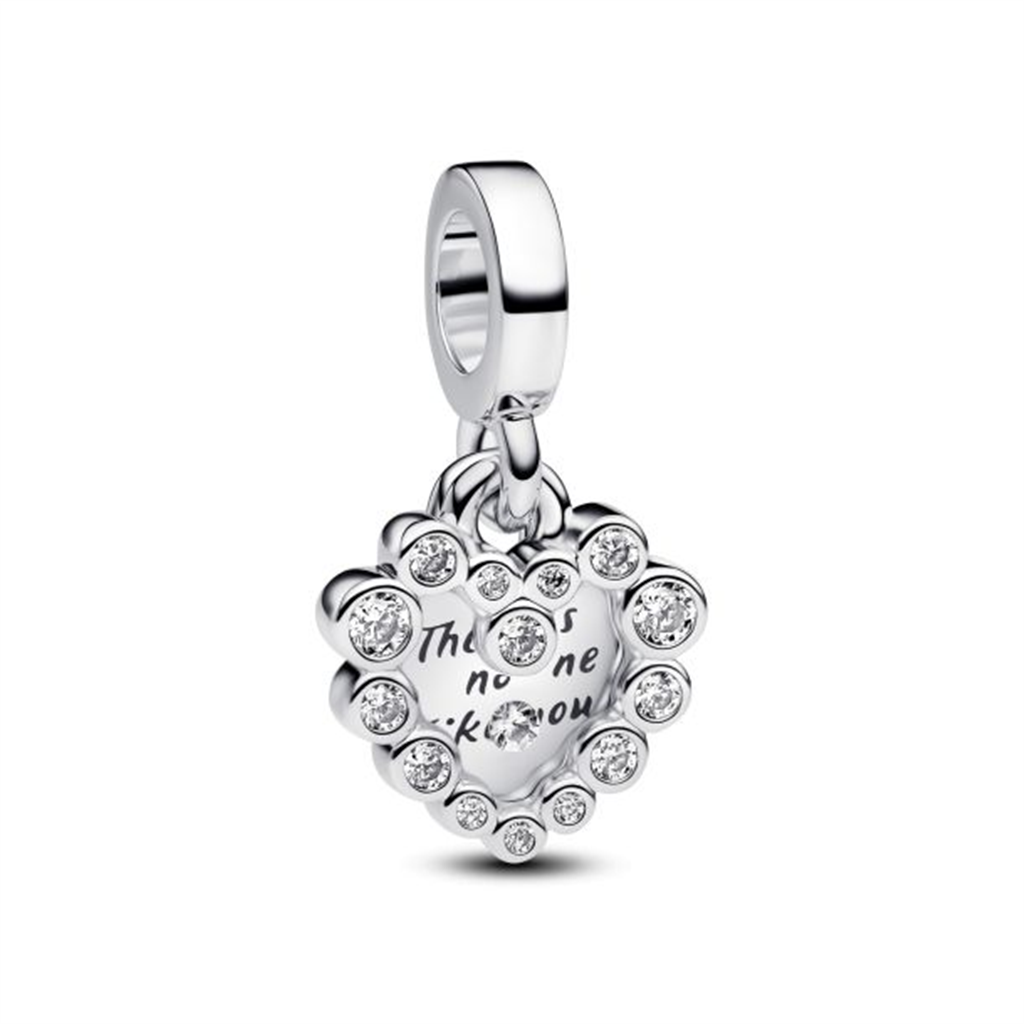 Pandora ME/Moments Sparkling Heart Double Dangle Charm