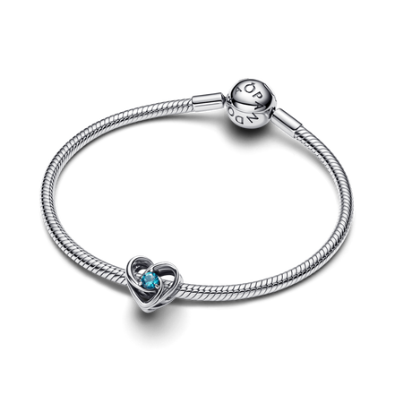 Pandora Moments Heart of Eternity Blue Charm