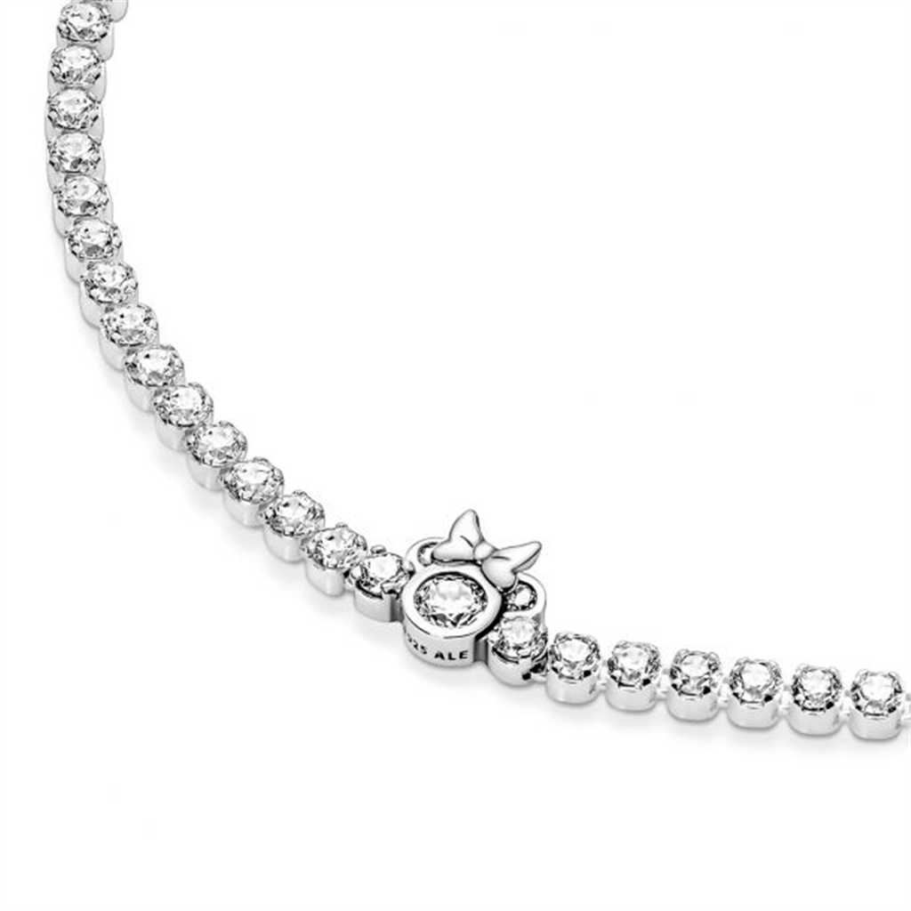 Pandora Disney Minnie Mouse Tennis Bracelet Size 18