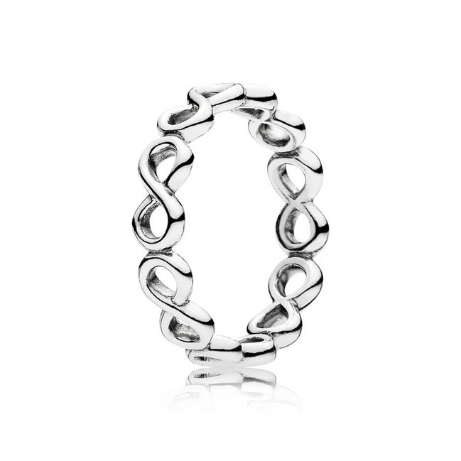 Pandora Moments Simple Infinity Band Ring Size 7