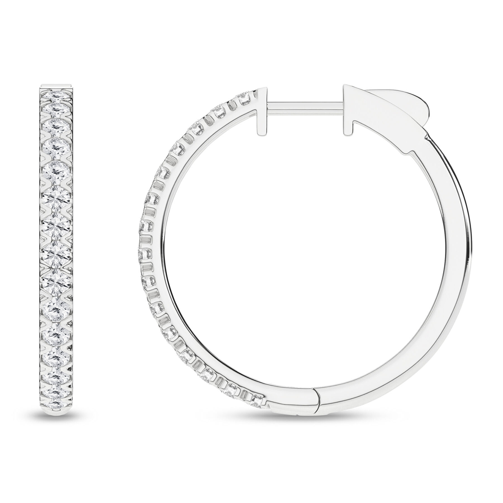 Revelation 14K Gold 2 CT Lab Grown Diamond Hoop Earrings