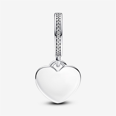 Pandora Moments Engravable Heart Dangle Charm