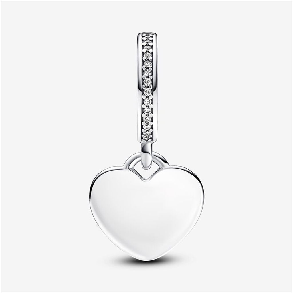Pandora Moments Engravable Heart Dangle Charm