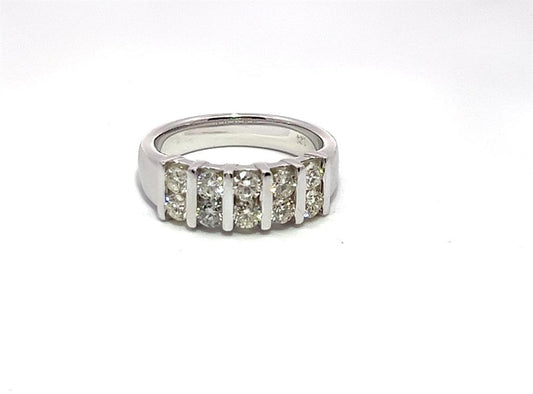 Ladies 14K White Gold And Diamond Fashion Ring