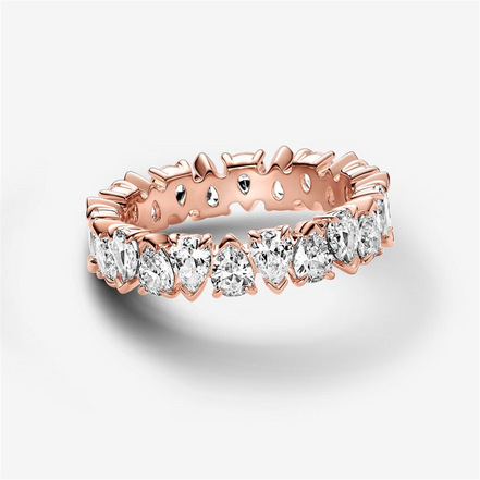 Pandora Timeless Alternating Sparkling Band Ring Size 6