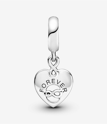 Pandora Moments Friends Forever Heart Dangle Charm