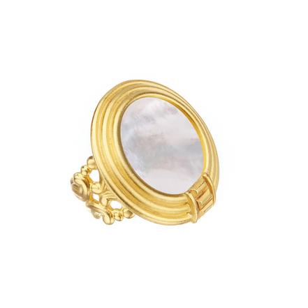 Susan Shaw Triple Gold Plated Roma Statement Adjustable Ring