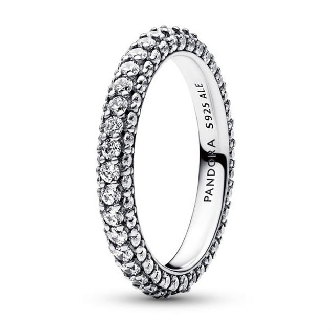 Pandora Timeless Pave' Single Row Ring Size 4.5