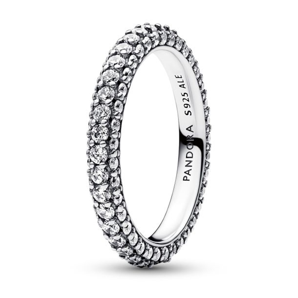Pandora Timeless Pave' Single Row Ring Size 4.5
