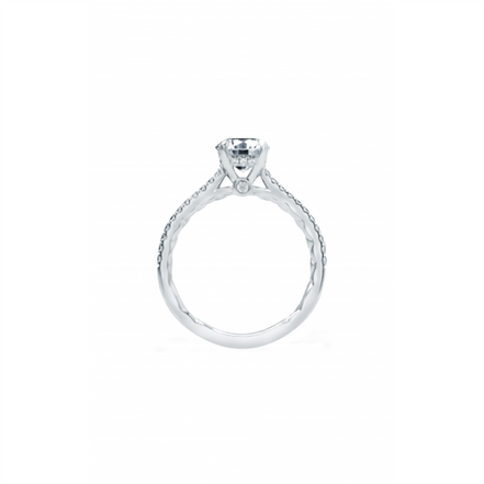 A.JAFFE 14K White Gold Four Prong Diamond Engagement Ring