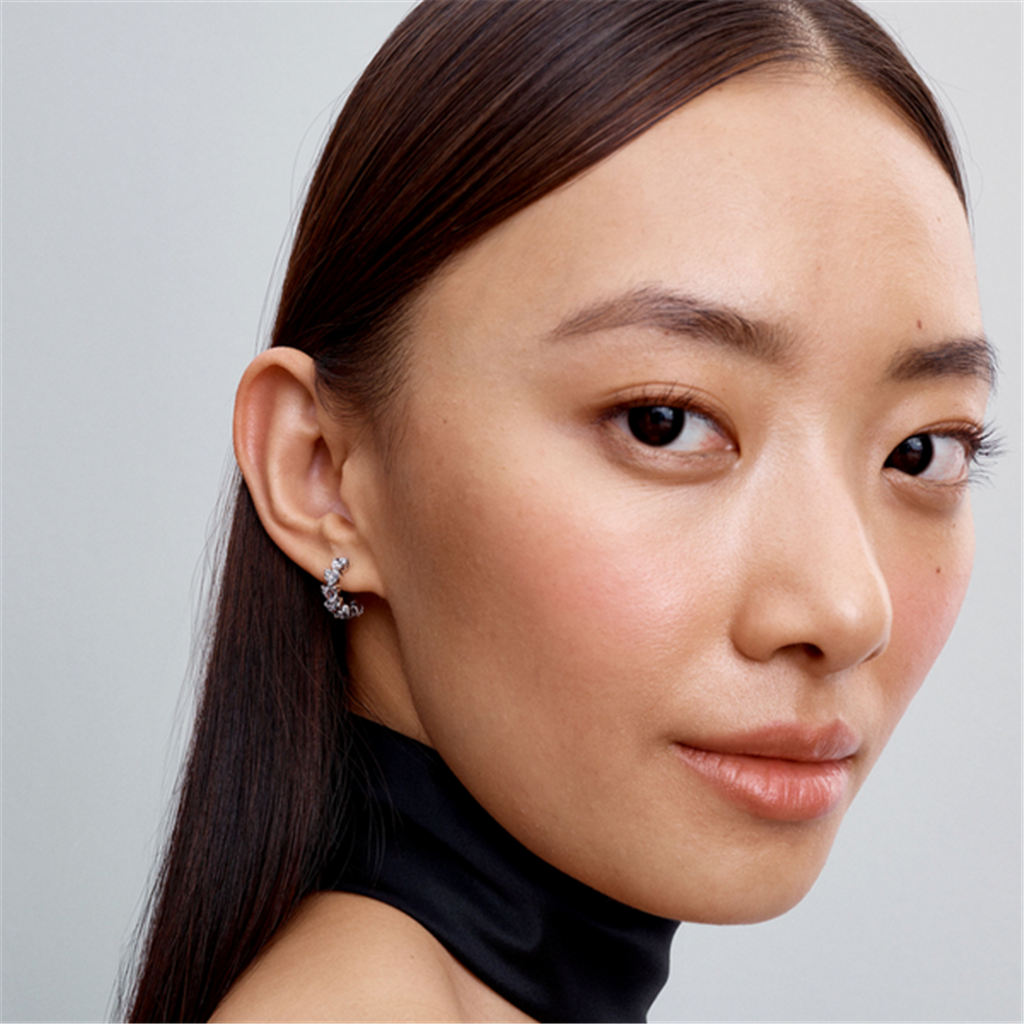 Pandora Timeless Sparkling Hearts Open Hoop Earrings