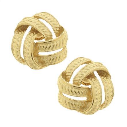 Susan Shaw Triple Gold Plated Joan Stud Earrings
