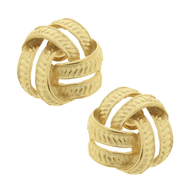 Susan Shaw Triple Gold Plated Joan Stud Earrings