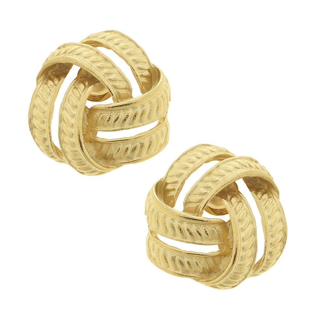Susan Shaw Triple Gold Plated Joan Stud Earrings