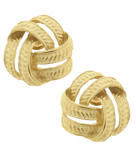 Susan Shaw Triple Gold Plated Joan Stud Earrings