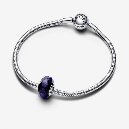 Pandora Moments Faceted Purple Murano Glass Charm