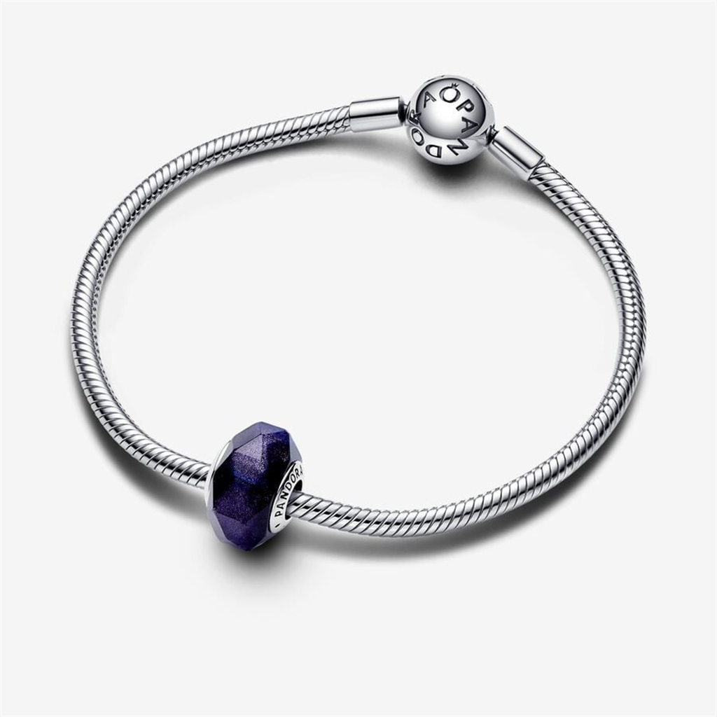 Pandora Moments Faceted Purple Murano Glass Charm