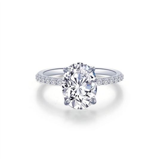 LaFonn 3 CTW Simulated Diamond Oval Solitaire Ring