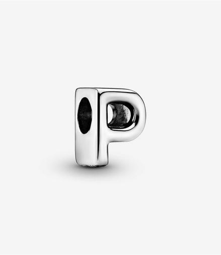 Pandora Moments Letter P Silver Charm