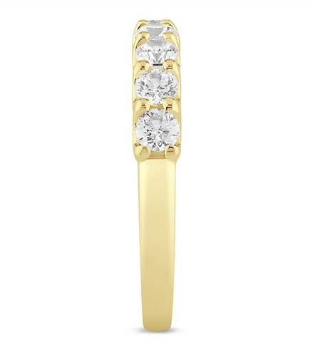 14K Yellow Gold 1 CTW Diamond Half Eternity Band