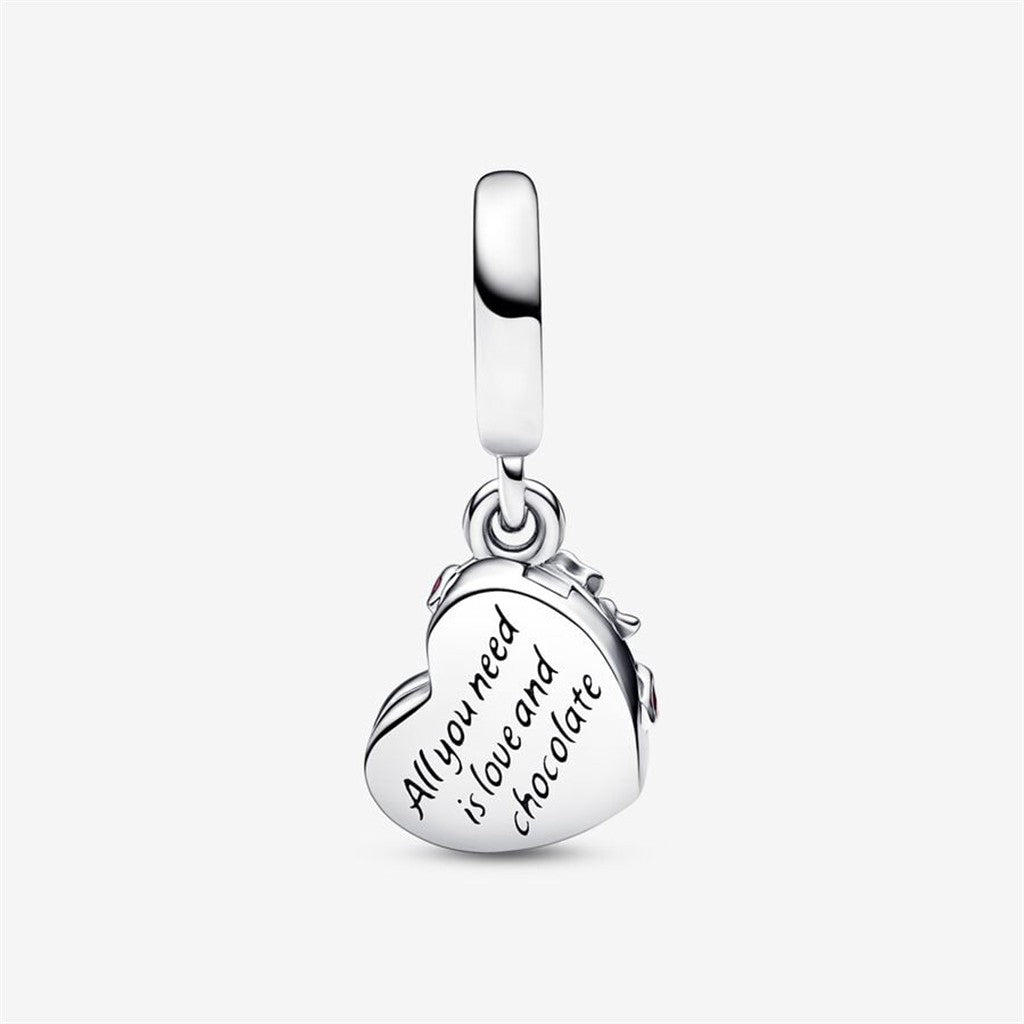 Pandora Moments Openable Heart Chocolate Gift Box Dangle Charm