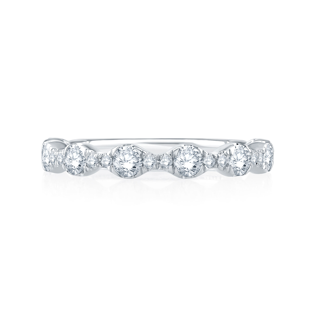 A.JAFFE Ladies 14K White Gold "Seasons of Love" Wedding Band