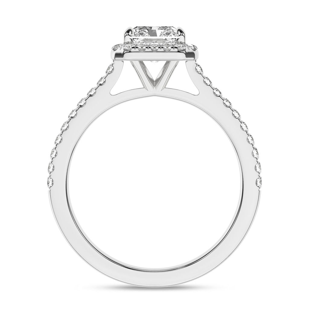 14K Gold 2.25 CTW Radiant-Cut Lab Grown Diamond Halo Engagement Ring