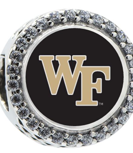 Pandora Wake Forest Logo Button Charm