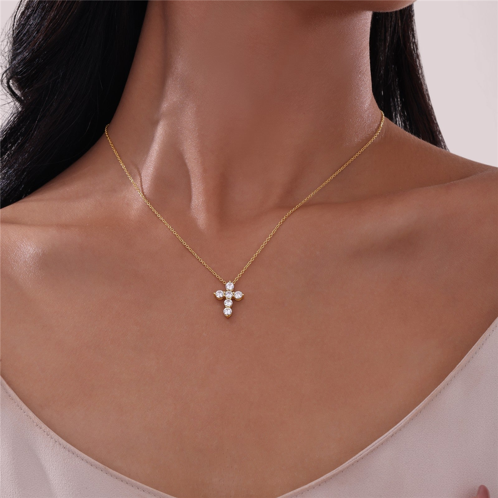 Lafonn 1.02 CTW Simulated Diamond Cross Pendant Necklace