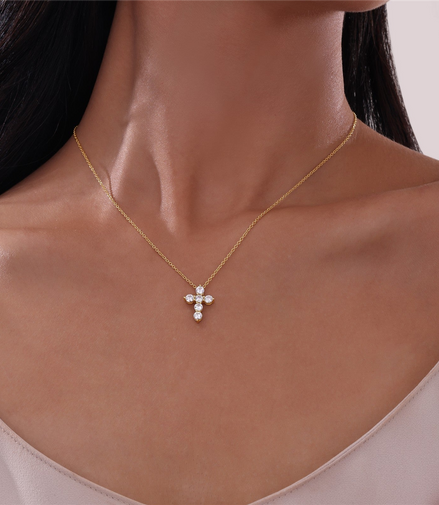 Lafonn 1.02 CTW Simulated Diamond Cross Pendant Necklace
