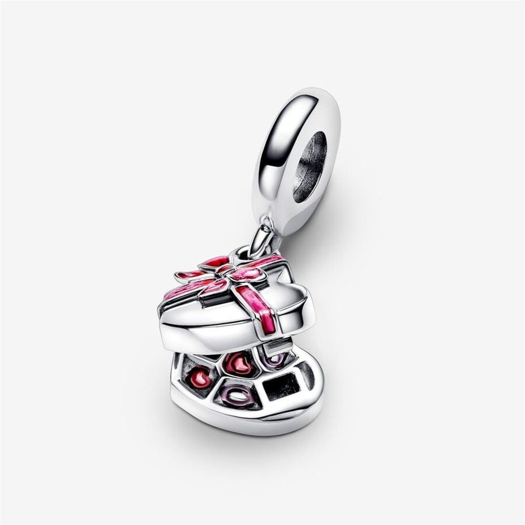 Pandora Moments Openable Heart Chocolate Gift Box Dangle Charm