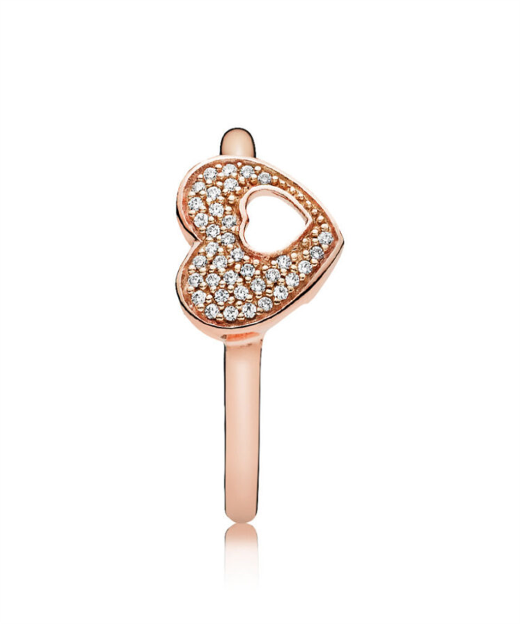 Pandora Timeless Sparkling Heart Ring Size 5
