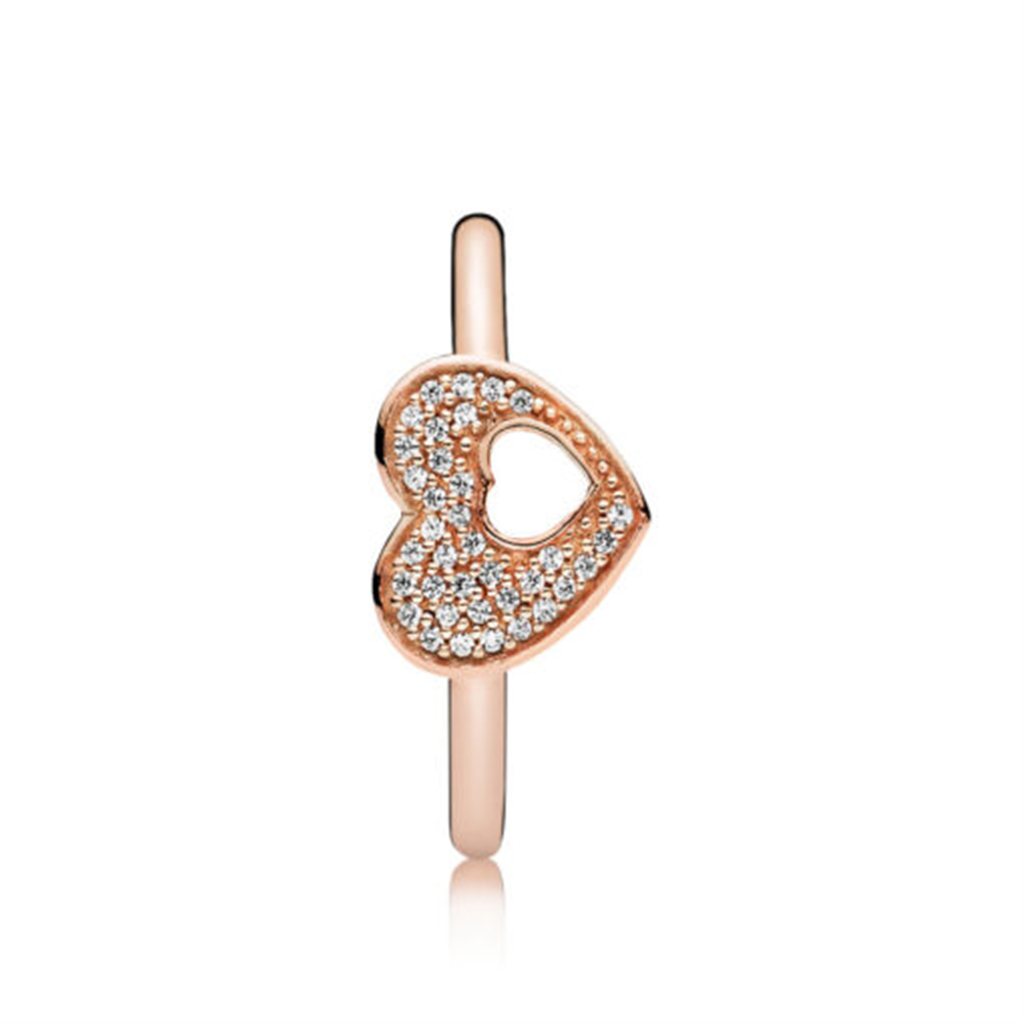 Pandora Timeless Sparkling Heart Ring Size 5