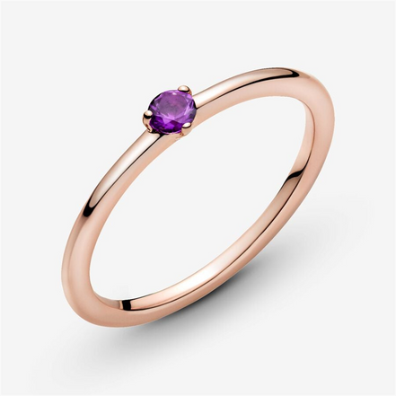 Pandora Timeless Purple Solitaire Ring Size 7.5