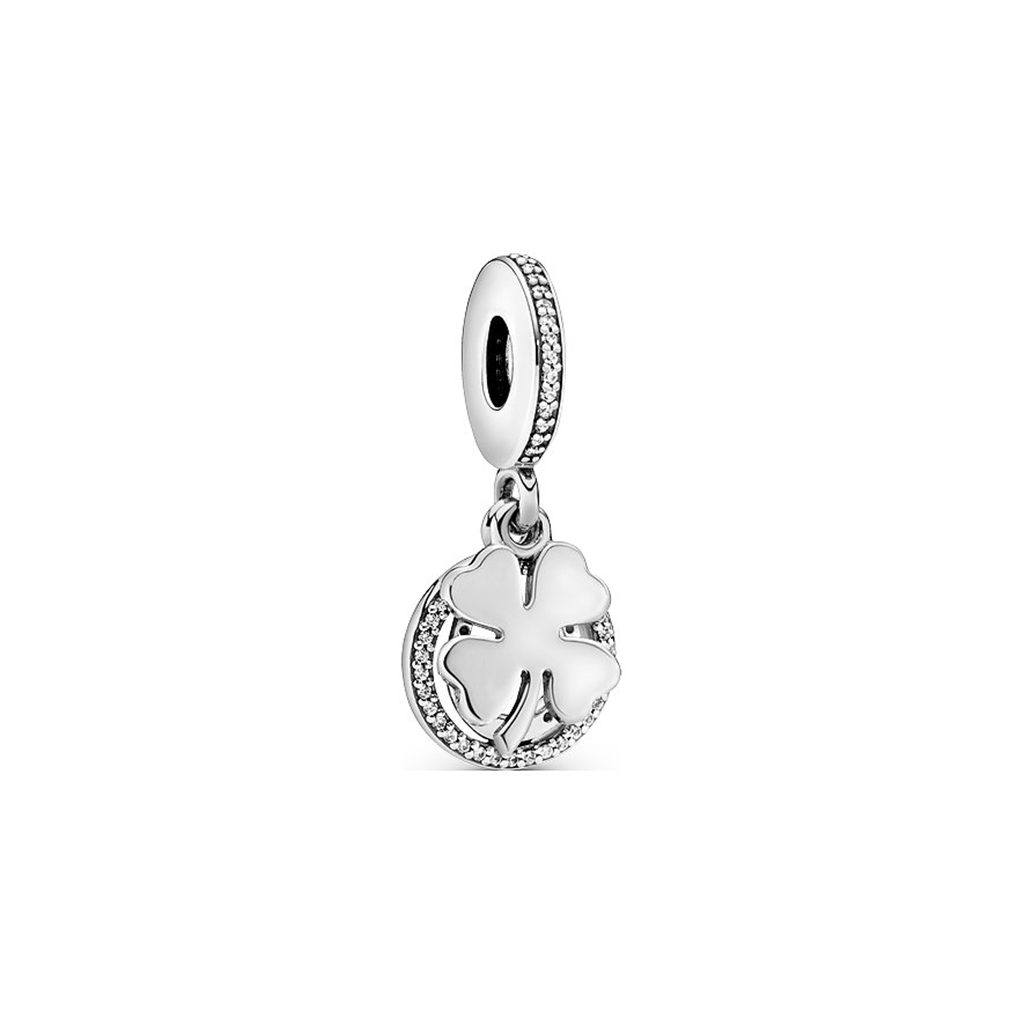 Lucky Four-Leaf Clover Dangle Charm