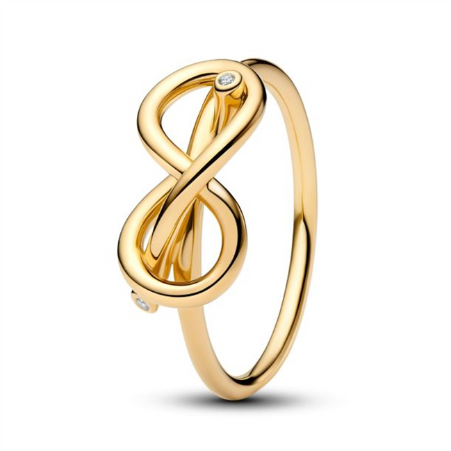 Pandora Moments Infinity Knot Ring Size 7.5
