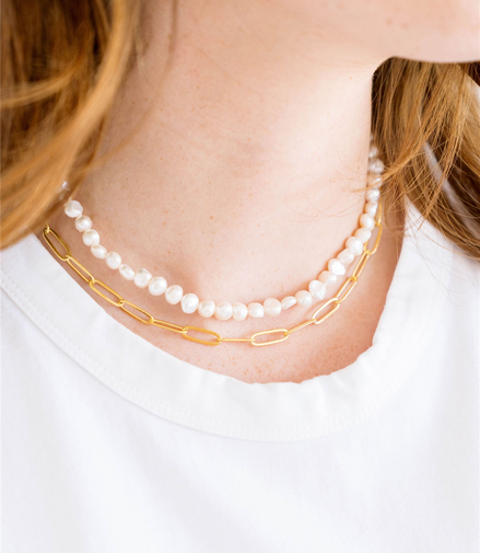 Susan Shaw Piper Paperclip Necklace