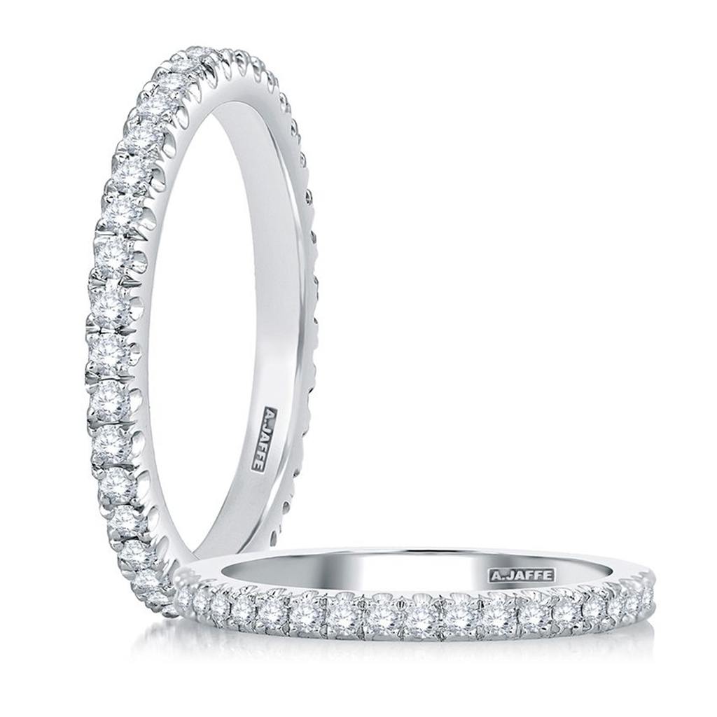 A.JAFFE 14K White Gold Diamond Eternity Band