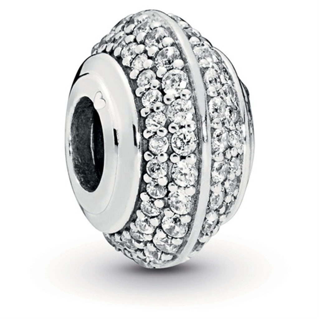 Sterling Silver Sparkling Pave Spacer