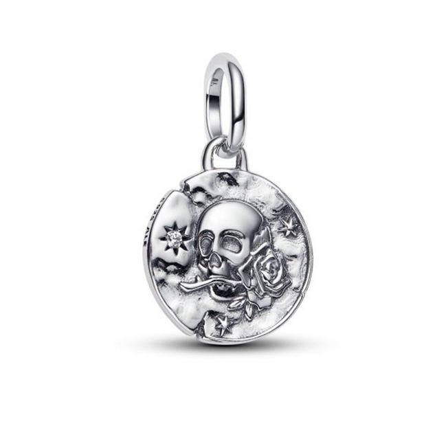 Pandora ME Skull Medallion Charm