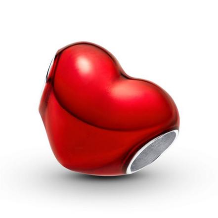 Pandora Moments Metallic Red Heart Charm