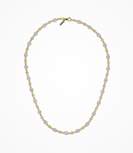 Desmos Two Tone Crystal Bloom Necklace 18"